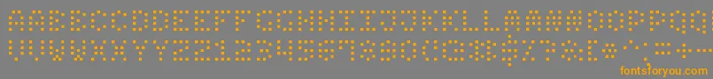 SmallDotDigital7-Schriftart – Orangefarbene Schriften auf grauem Hintergrund