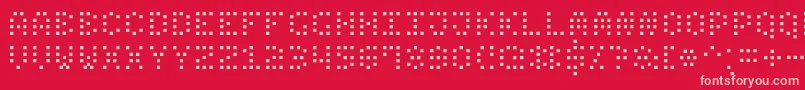 SmallDotDigital7 Font – Pink Fonts on Red Background