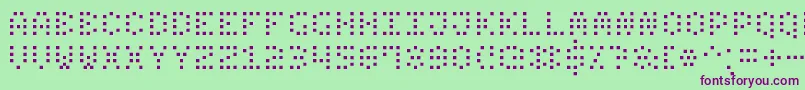 SmallDotDigital7 Font – Purple Fonts on Green Background
