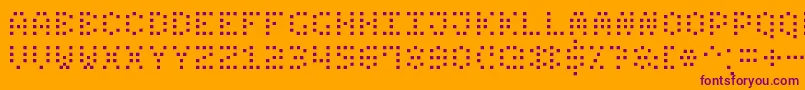 SmallDotDigital7 Font – Purple Fonts on Orange Background