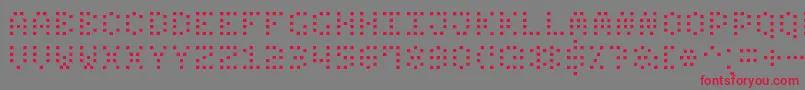 SmallDotDigital7 Font – Red Fonts on Gray Background