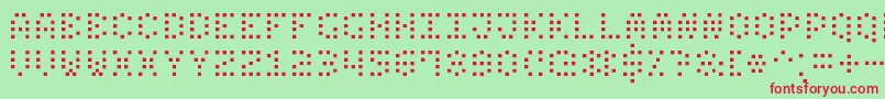 SmallDotDigital7 Font – Red Fonts on Green Background