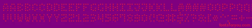 SmallDotDigital7 Font – Red Fonts on Purple Background