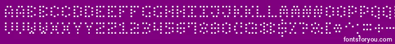 SmallDotDigital7 Font – White Fonts on Purple Background