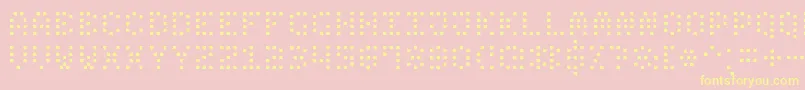 SmallDotDigital7 Font – Yellow Fonts on Pink Background