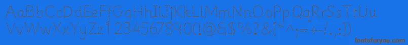 PrimerapplesRegular Font – Brown Fonts on Blue Background