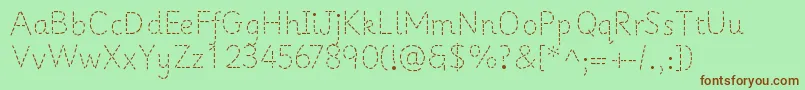 PrimerapplesRegular Font – Brown Fonts on Green Background