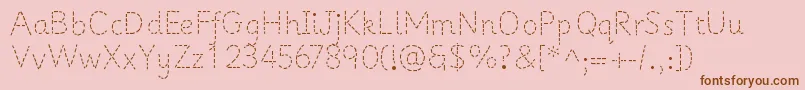 PrimerapplesRegular Font – Brown Fonts on Pink Background