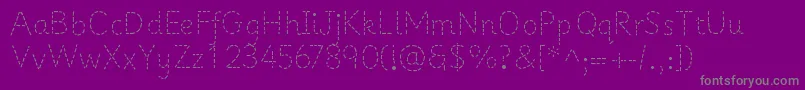 PrimerapplesRegular-Schriftart – Graue Schriften auf violettem Hintergrund