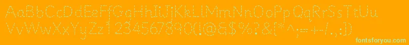 PrimerapplesRegular Font – Green Fonts on Orange Background