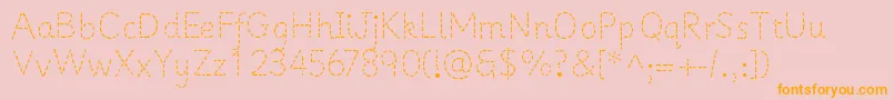 PrimerapplesRegular Font – Orange Fonts on Pink Background