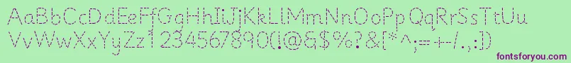 PrimerapplesRegular Font – Purple Fonts on Green Background