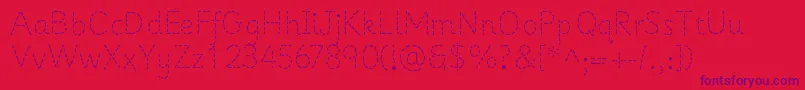 PrimerapplesRegular Font – Purple Fonts on Red Background