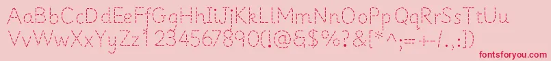 PrimerapplesRegular-Schriftart – Rote Schriften auf rosa Hintergrund