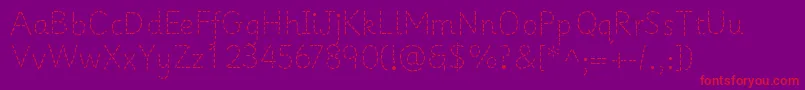 PrimerapplesRegular Font – Red Fonts on Purple Background