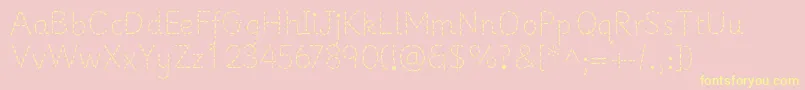 PrimerapplesRegular-Schriftart – Gelbe Schriften auf rosa Hintergrund