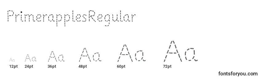 PrimerapplesRegular Font Sizes