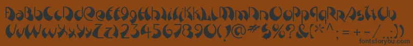 BreezeLtRight Font – Black Fonts on Brown Background
