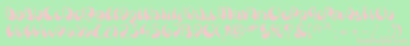 BreezeLtRight Font – Pink Fonts on Green Background