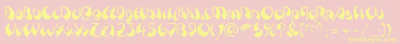 BreezeLtRight Font – Yellow Fonts on Pink Background