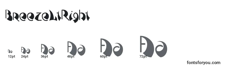 BreezeLtRight Font Sizes