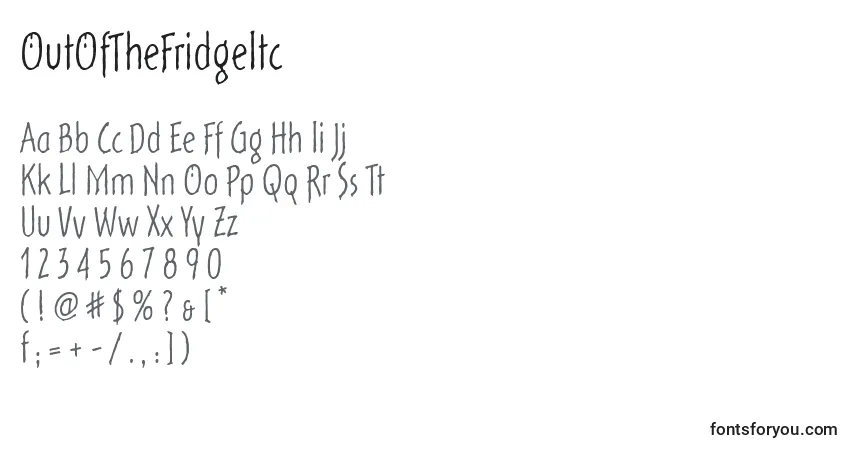 Czcionka OutOfTheFridgeItc – alfabet, cyfry, specjalne znaki