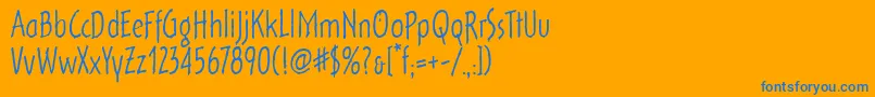 OutOfTheFridgeItc Font – Blue Fonts on Orange Background