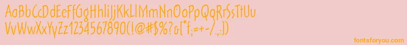 OutOfTheFridgeItc Font – Orange Fonts on Pink Background