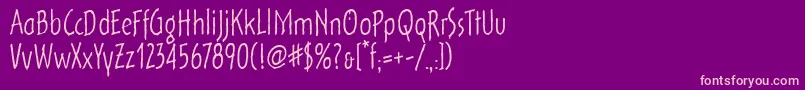 OutOfTheFridgeItc Font – Pink Fonts on Purple Background