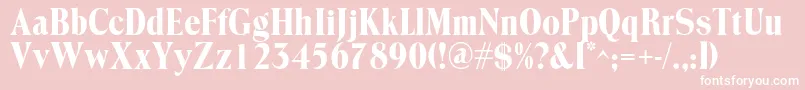 Trooverc Font – White Fonts on Pink Background