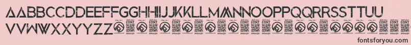 BlackedoutRegular Font – Black Fonts on Pink Background