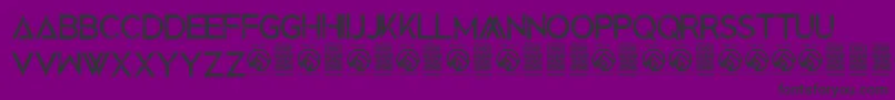 Шрифт BlackedoutRegular – чёрные шрифты на фиолетовом фоне