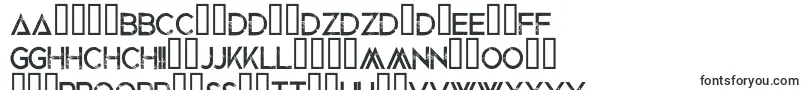 BlackedoutRegular-fontti – slovakian fontit