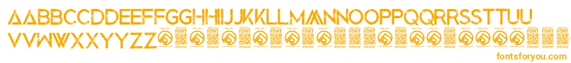 BlackedoutRegular Font – Orange Fonts on White Background