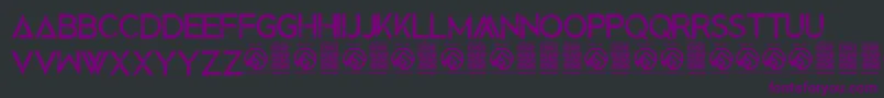 BlackedoutRegular Font – Purple Fonts on Black Background