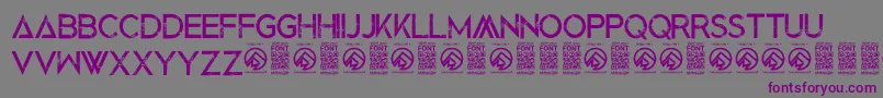BlackedoutRegular Font – Purple Fonts on Gray Background