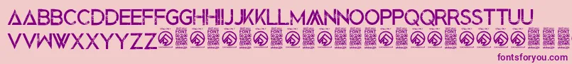 BlackedoutRegular Font – Purple Fonts on Pink Background