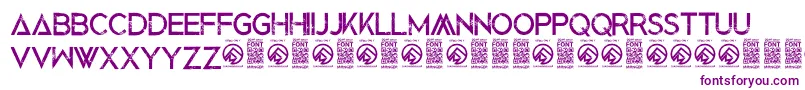 BlackedoutRegular Font – Purple Fonts on White Background