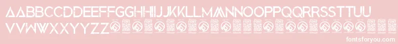 BlackedoutRegular Font – White Fonts on Pink Background