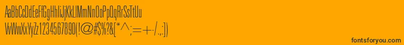 Шрифт UniversltstdThinultracn – чёрные шрифты на оранжевом фоне