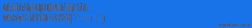 UniversltstdThinultracn-fontti – ruskeat fontit sinisellä taustalla