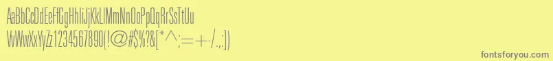 Czcionka UniversltstdThinultracn – szare czcionki na żółtym tle