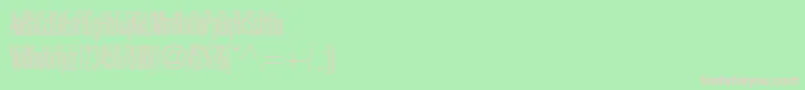 フォントUniversltstdThinultracn – 緑の背景にピンクのフォント