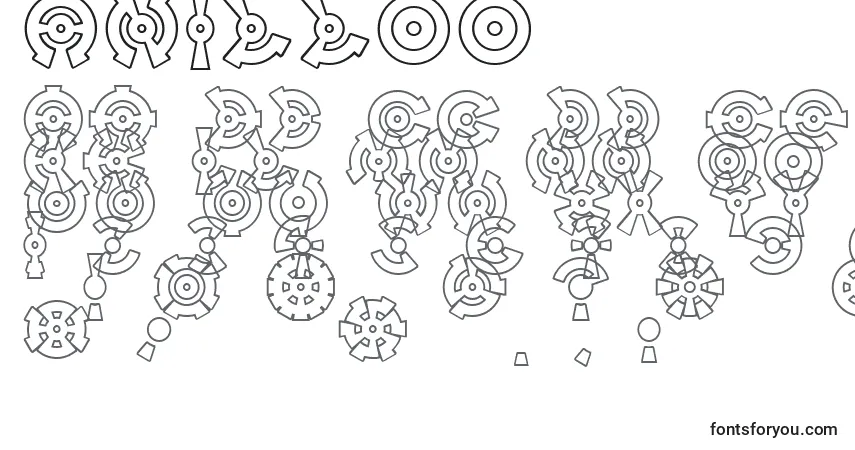Fuente Anilloo - alfabeto, números, caracteres especiales