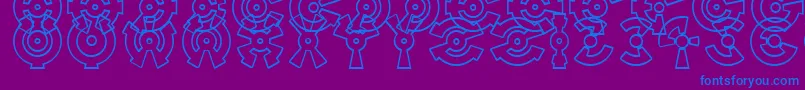 Шрифт Anilloo – синие шрифты на фиолетовом фоне