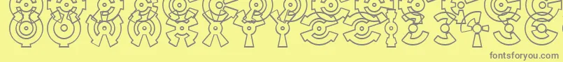 Czcionka Anilloo – szare czcionki na żółtym tle