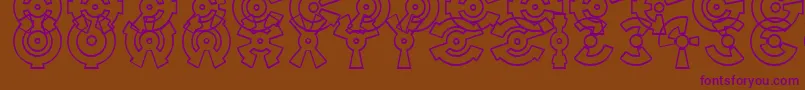 Шрифт Anilloo – фиолетовые шрифты на коричневом фоне