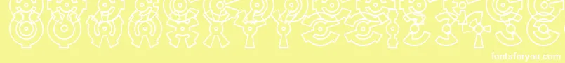 Czcionka Anilloo – białe czcionki na żółtym tle