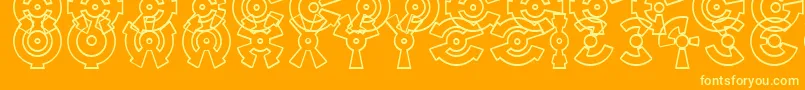 Czcionka Anilloo – żółte czcionki na pomarańczowym tle