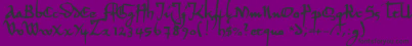 Шрифт Hermandec – чёрные шрифты на фиолетовом фоне